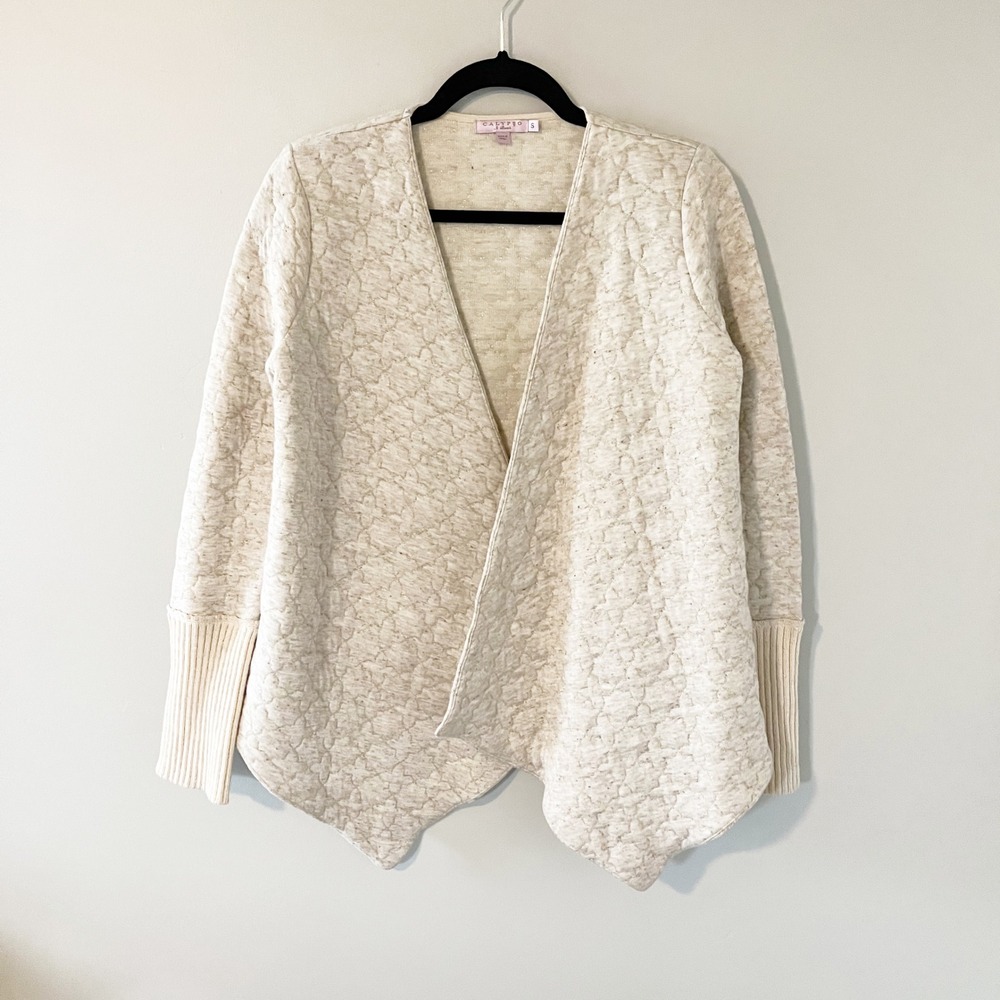 Calypso St Barth‎ Sardinia quilted wrap open cardigan small